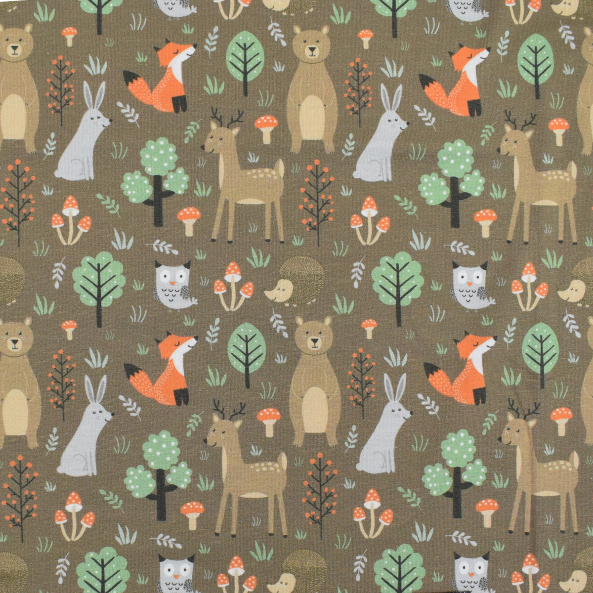 Baumwolljersey Waldtiere